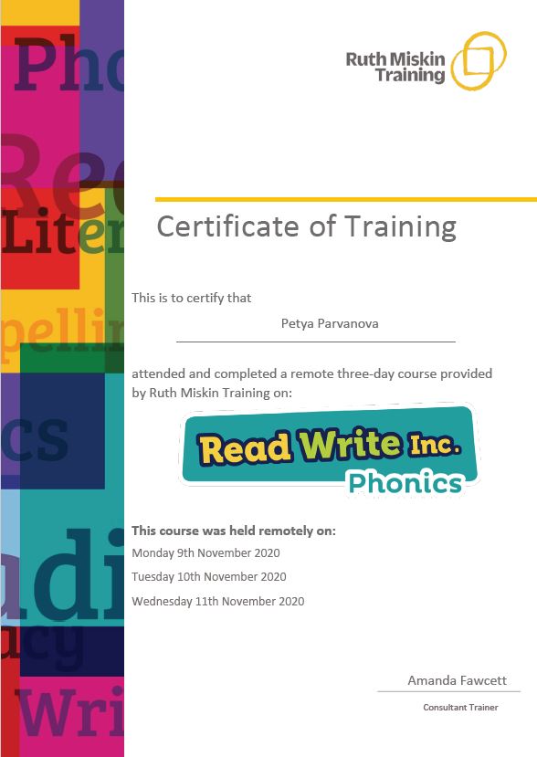 RWI Certificate